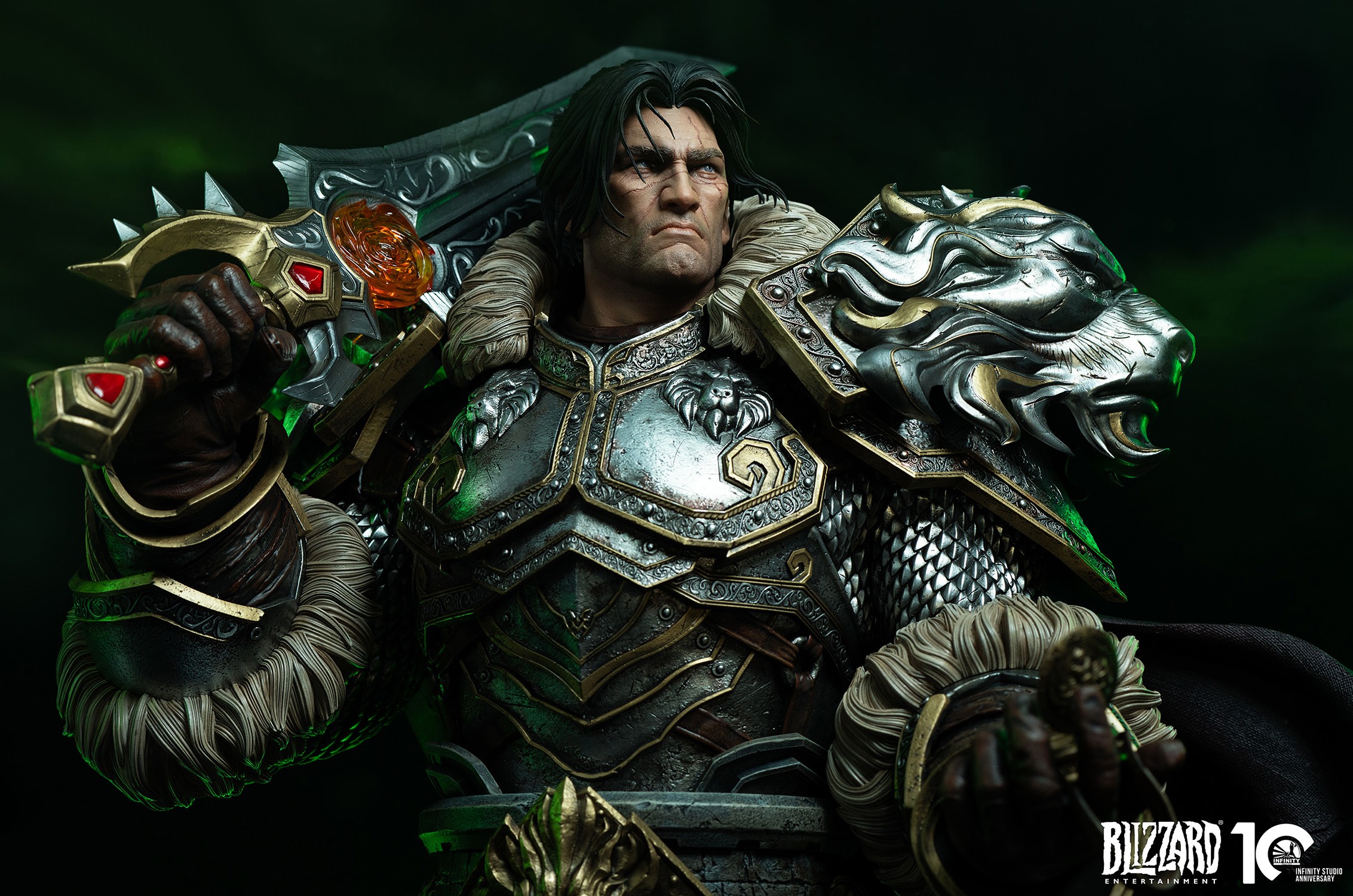Warcraft Varian Wrynn Bust  (Prototype Shown) View 1