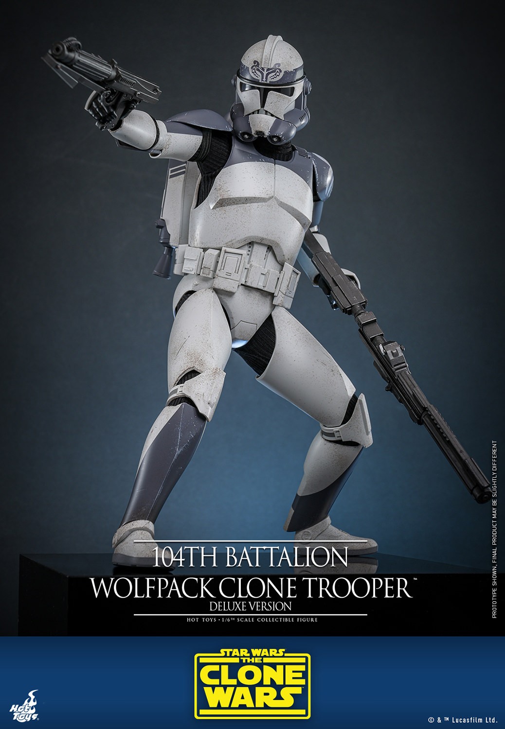 Star Wars 104th Battalion Wolfpack Clone Trooper™ (Deluxe Version) Sixth Scale Figure  (Prototype Shown) View 7