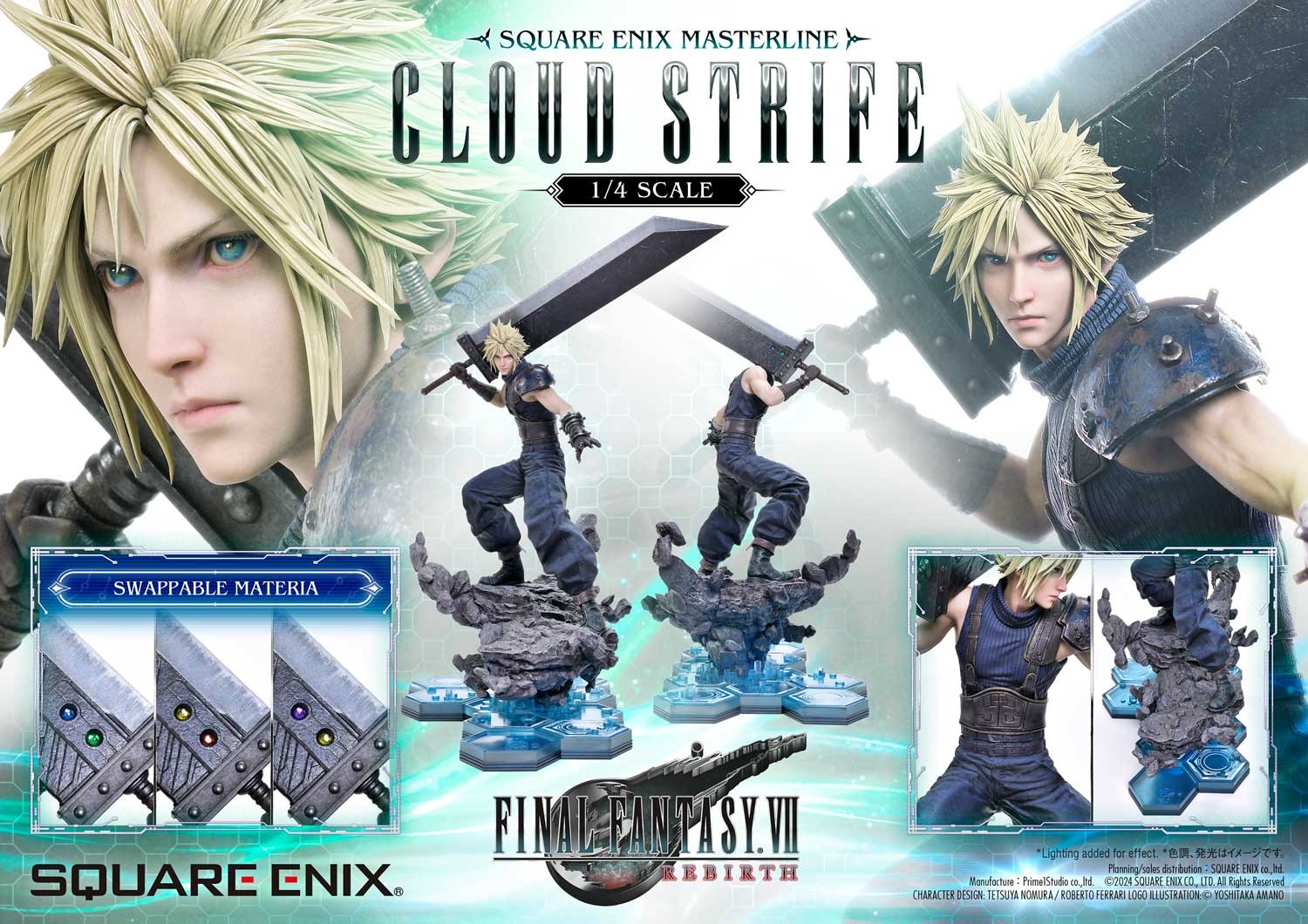 Final Fantasy Cloud Strife Quarter Scale Statue  (Prototype Shown) View 11