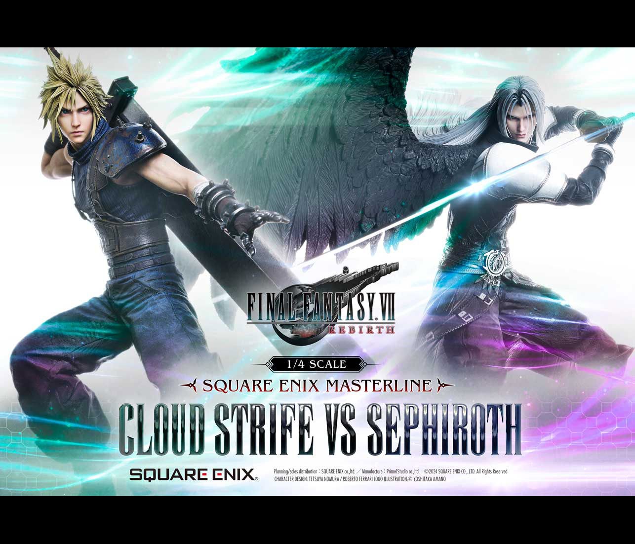 Final Fantasy Cloud Strife vs. Sephiroth Set Quarter Scale Statue  (Prototype Shown) View 1