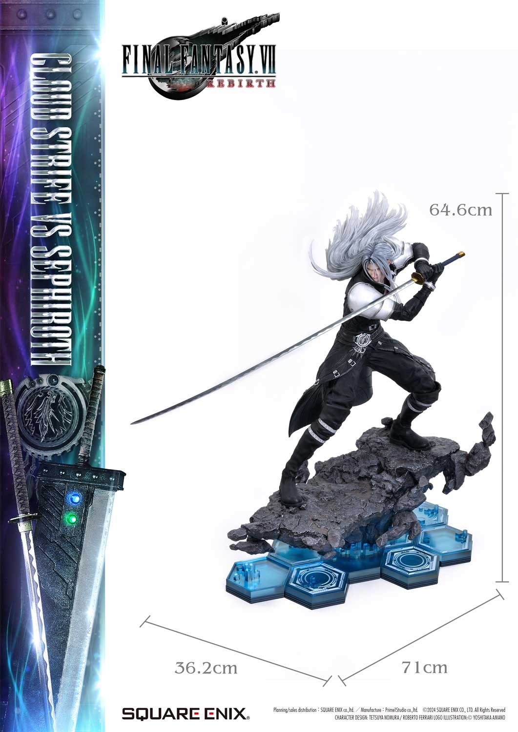 Final Fantasy Cloud Strife vs. Sephiroth Set Quarter Scale Statue  (Prototype Shown) View 11