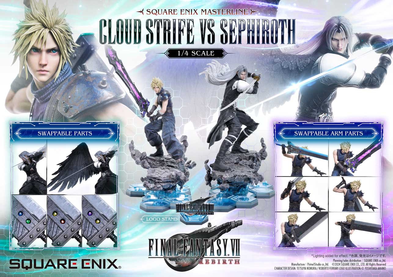 Final Fantasy Cloud Strife vs. Sephiroth Set Quarter Scale Statue  (Prototype Shown) View 14