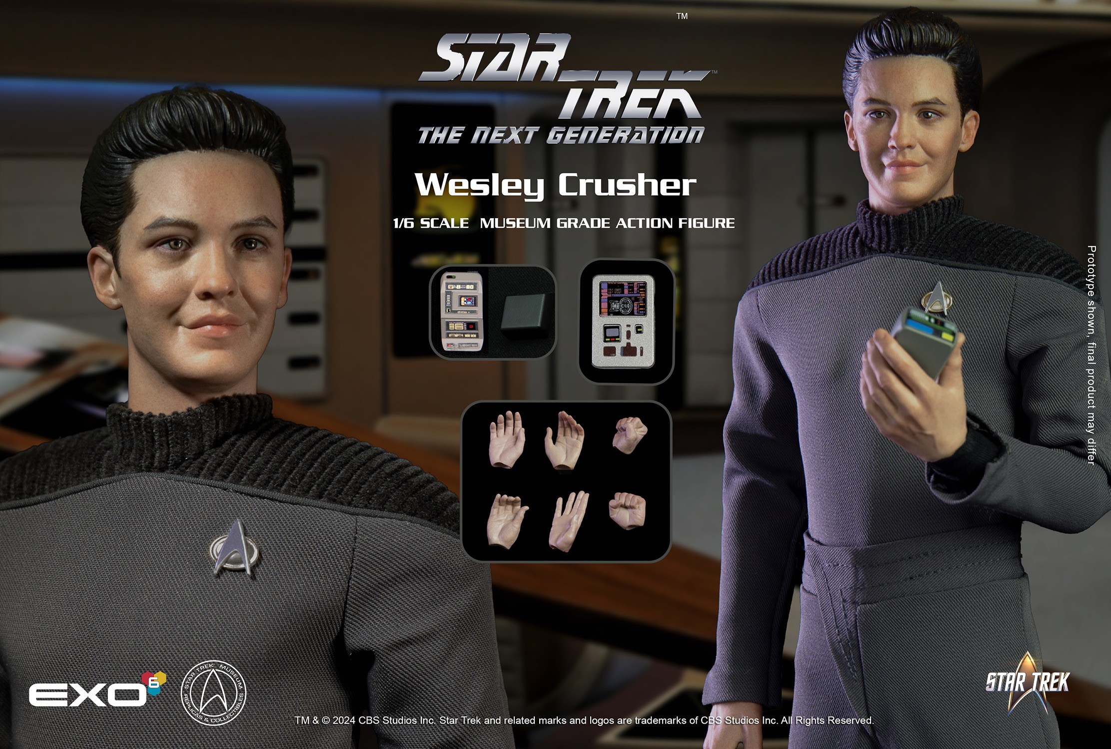 Star Trek Wesley Crusher Sixth Scale Figure  (Prototype Shown) View 6