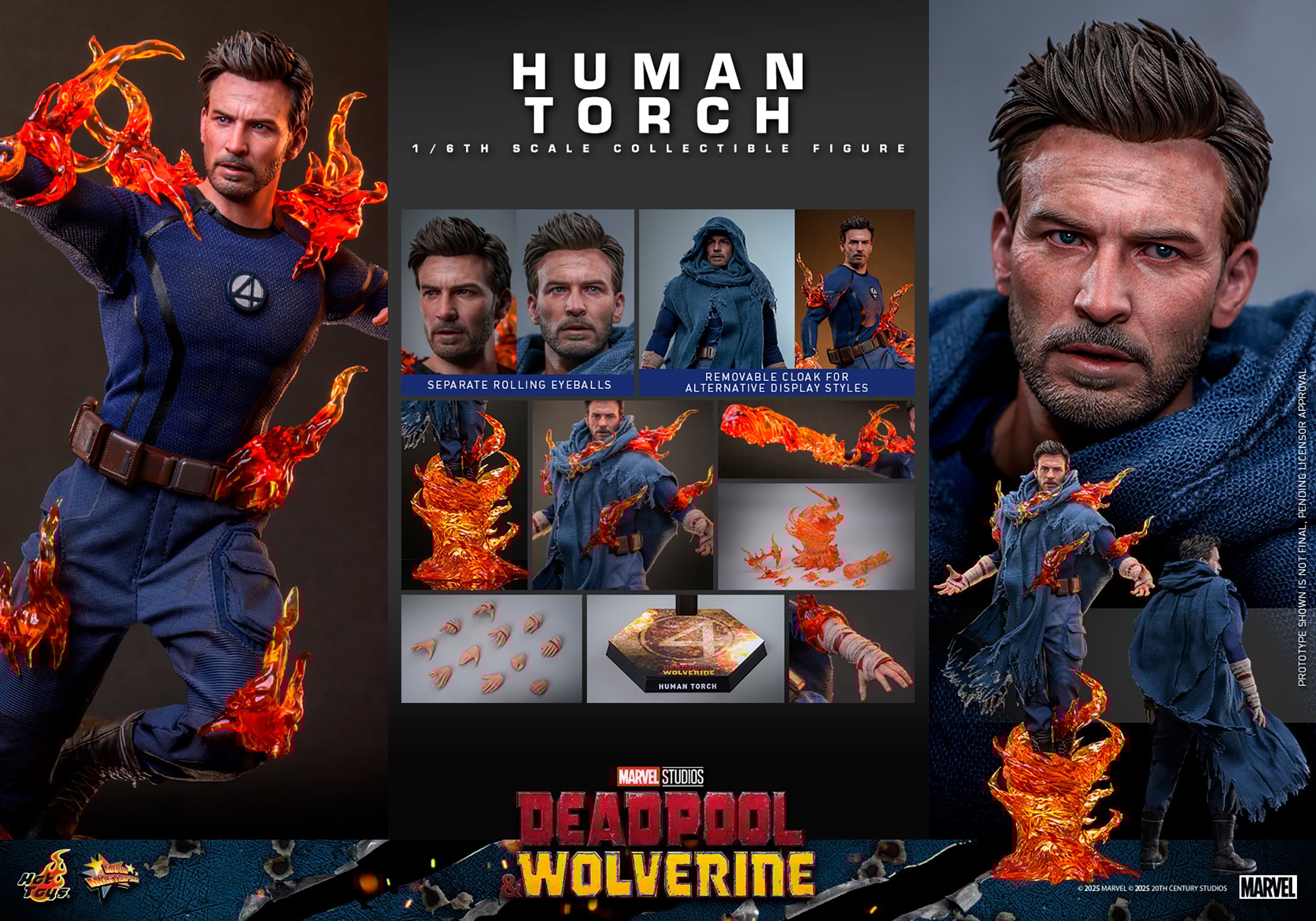 Human Torch Sixth Scale Figure by Hot Toys | Sideshow Collectibles