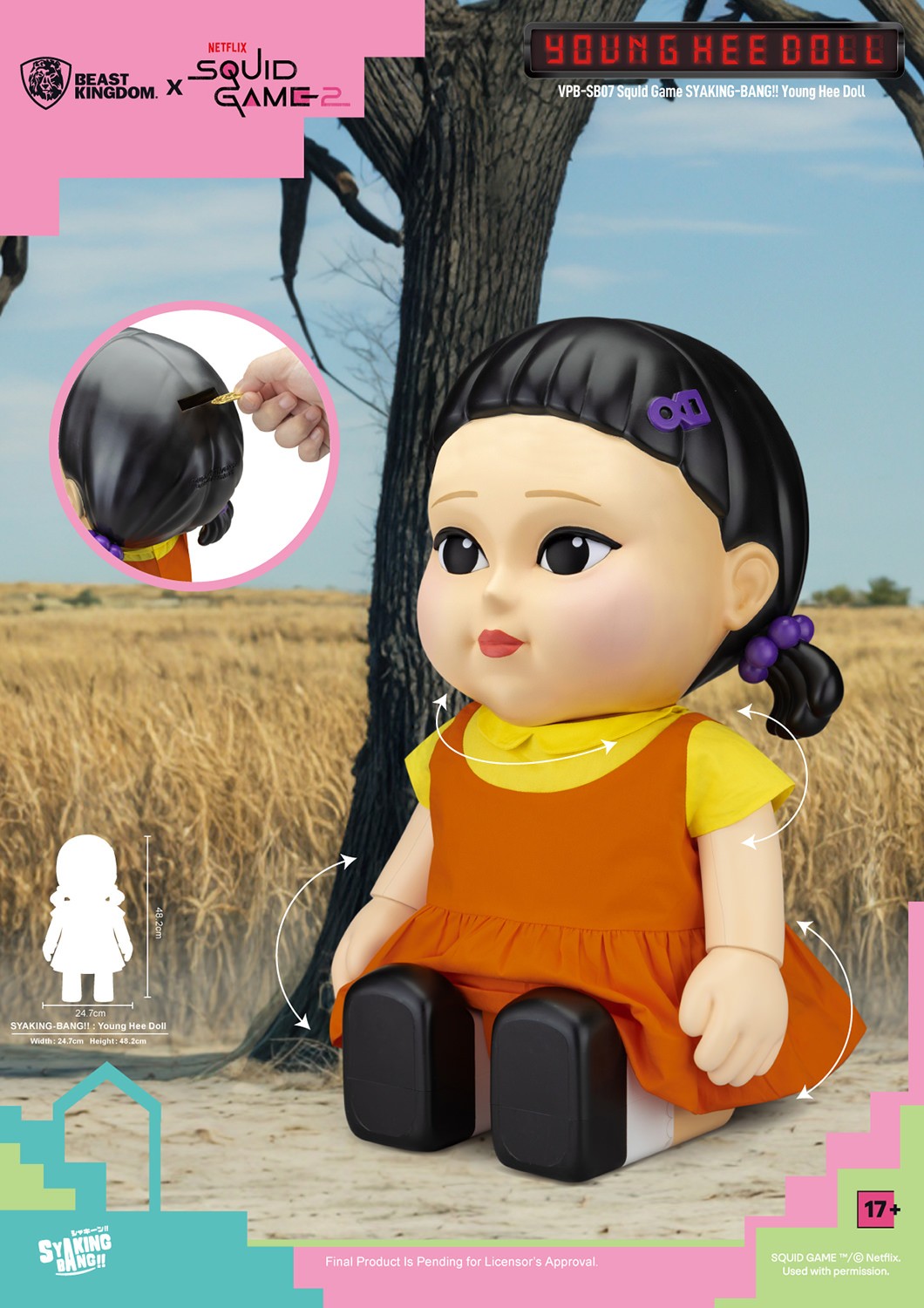 Squid Game Young Hee Doll Piggy Bank Collectible Figure  (Prototype Shown) View 5