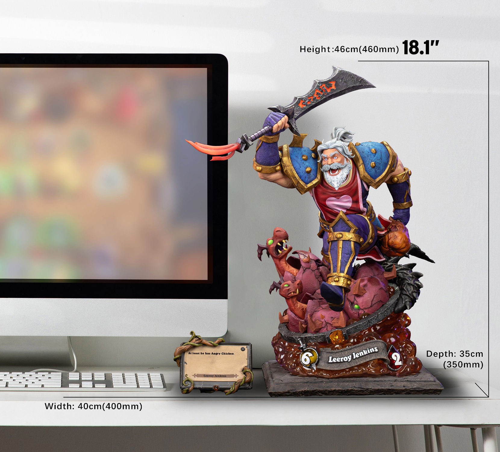 Warcraft Leeroy Jenkins Statues  (Prototype Shown) View 2