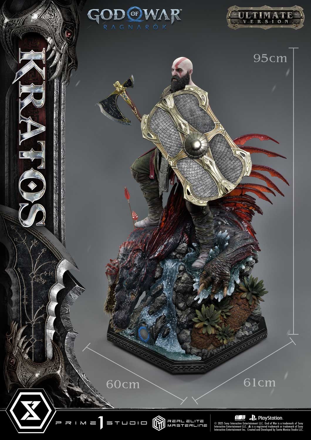 God of War Kratos (Ultimate Version) 1:3 Scale Statue  (Prototype Shown) View 7