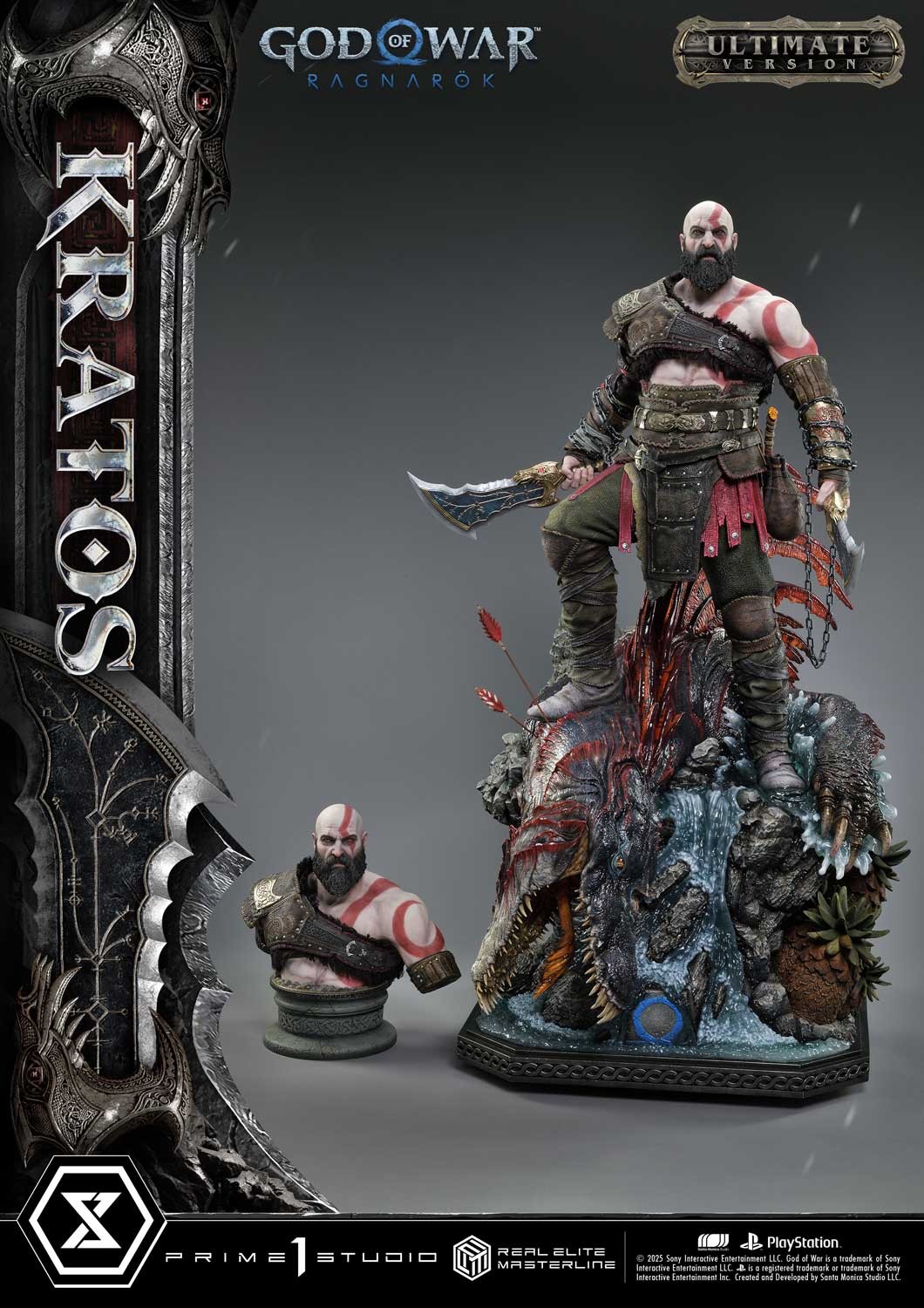 God of War Kratos (Ultimate Version) 1:3 Scale Statue  (Prototype Shown) View 10