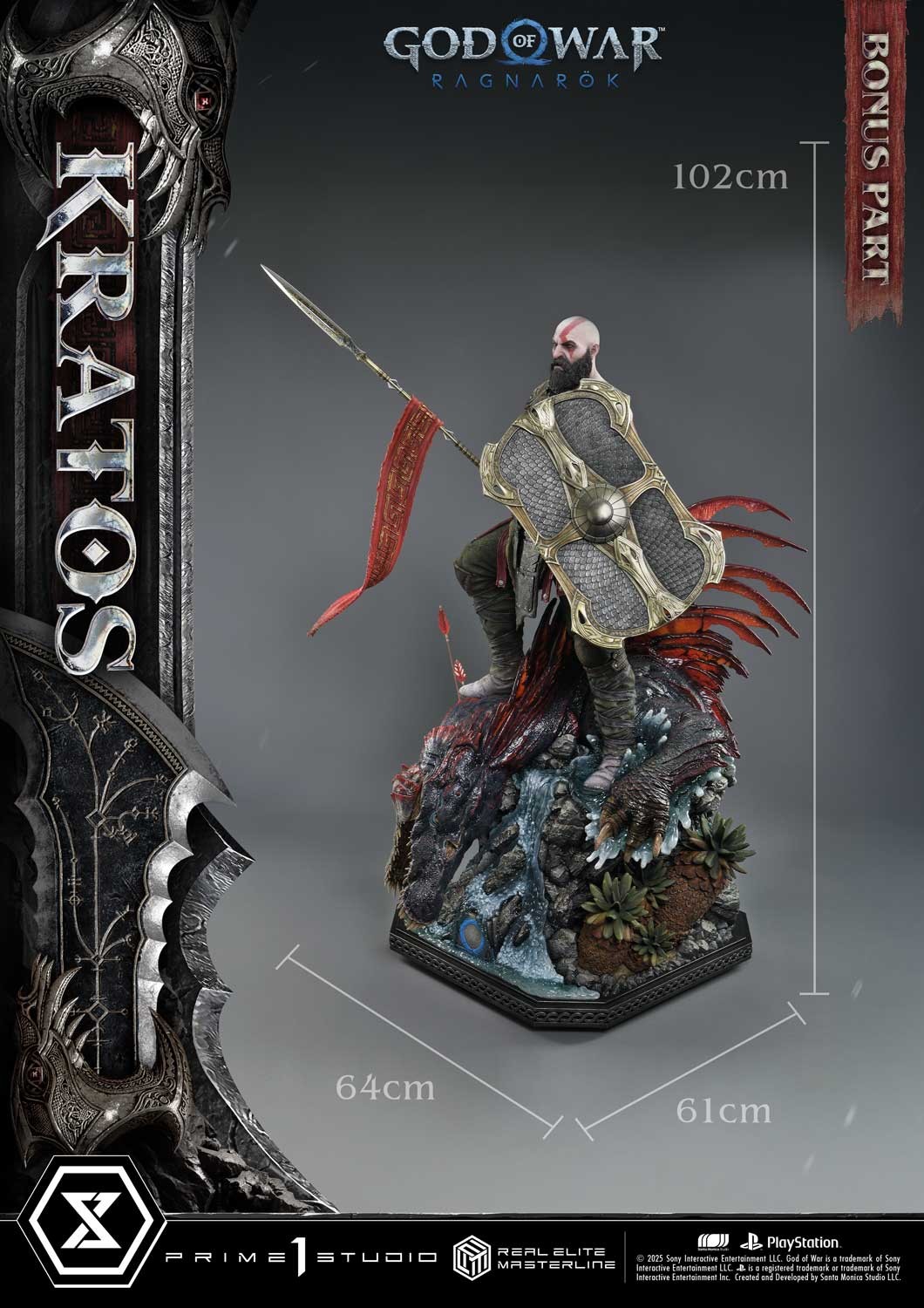 God of War Kratos (Ultimate Bonus Version) 1:3 Scale Statue  (Prototype Shown) View 7