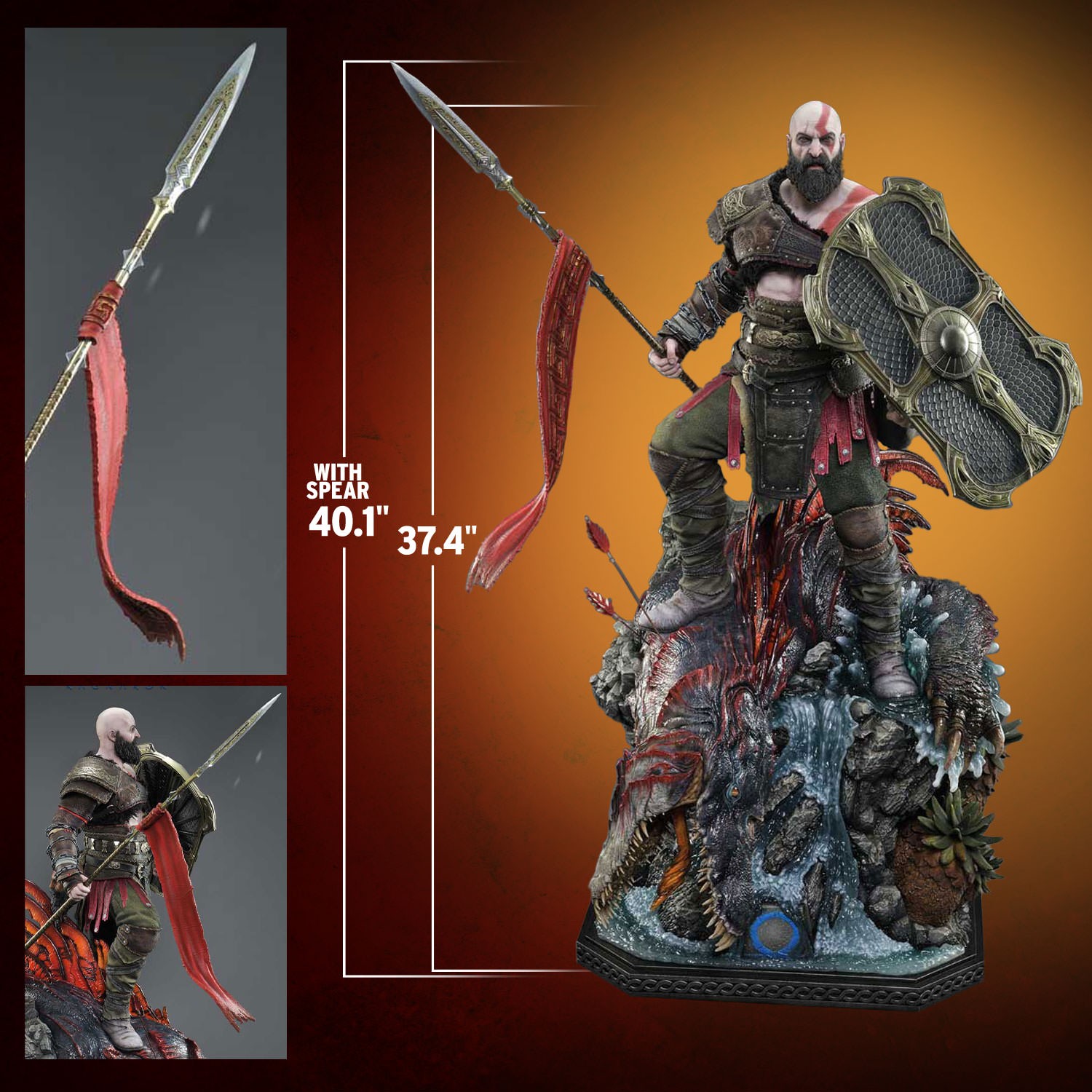 God of War Kratos (Ultimate Bonus Version) 1:3 Scale Statue  (Prototype Shown) View 2