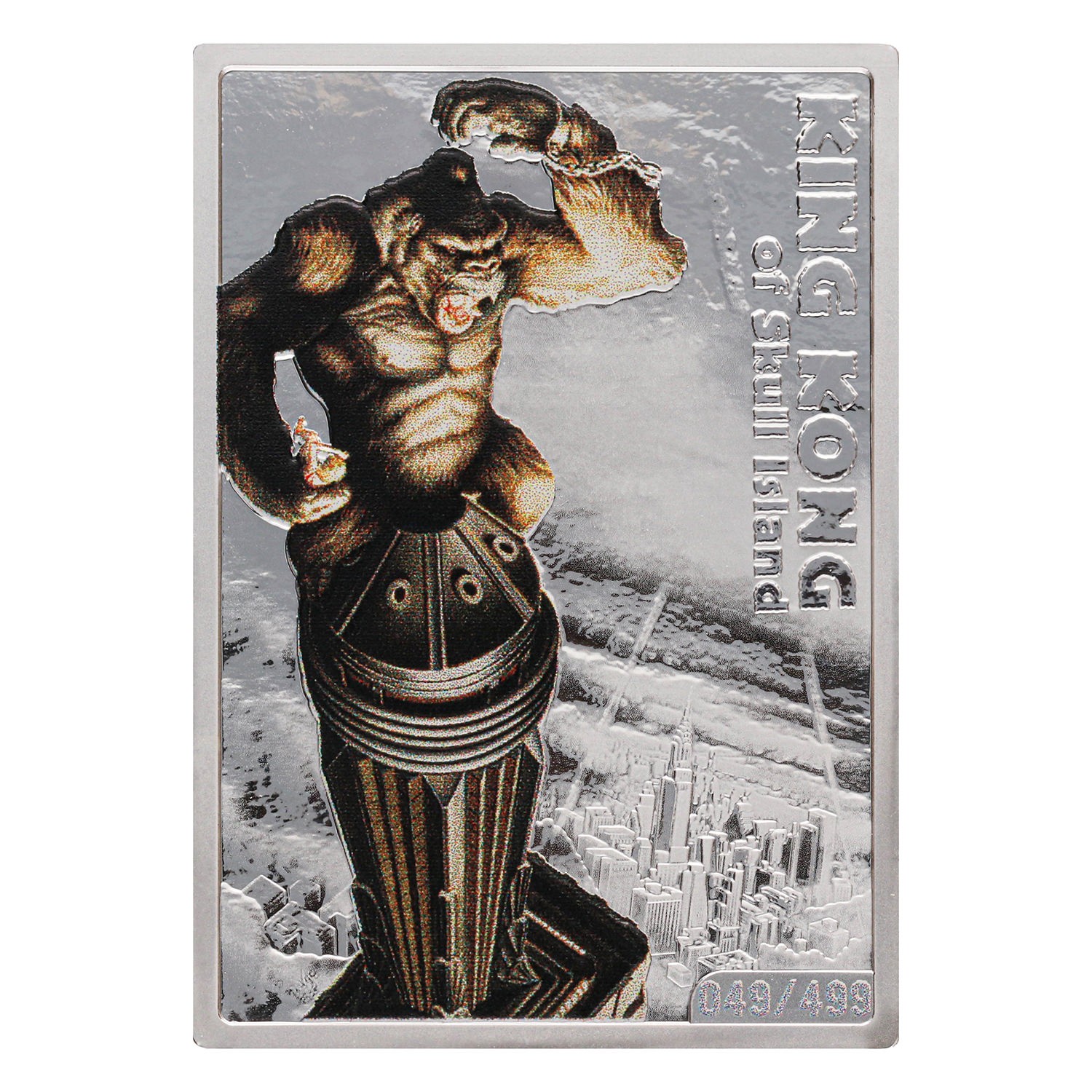 King Kong King Kong of Skull Island 5oz Silver Coin Silver Collectible  (Prototype Shown) View 6