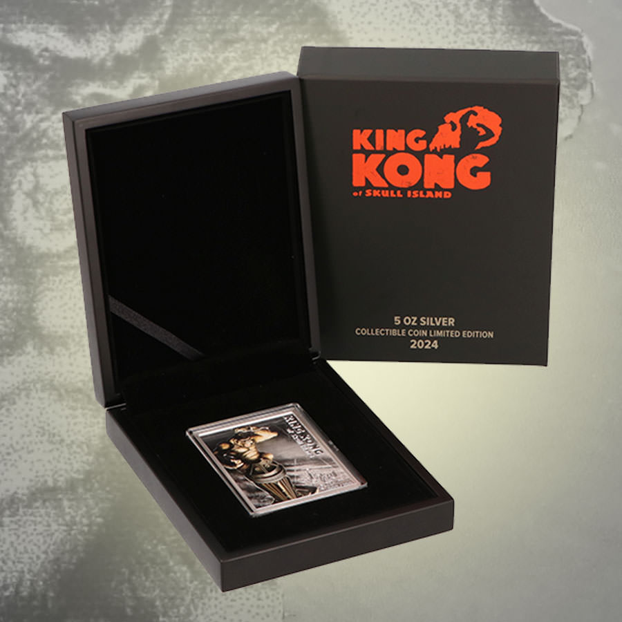 King Kong King Kong of Skull Island 5oz Silver Coin Silver Collectible  (Prototype Shown) View 1