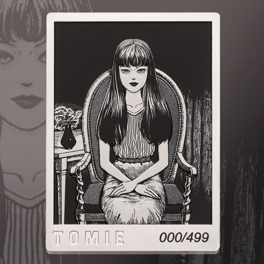Junji Ito Tomie 1oz Silver Coin Silver Collectible  (Prototype Shown) View 1
