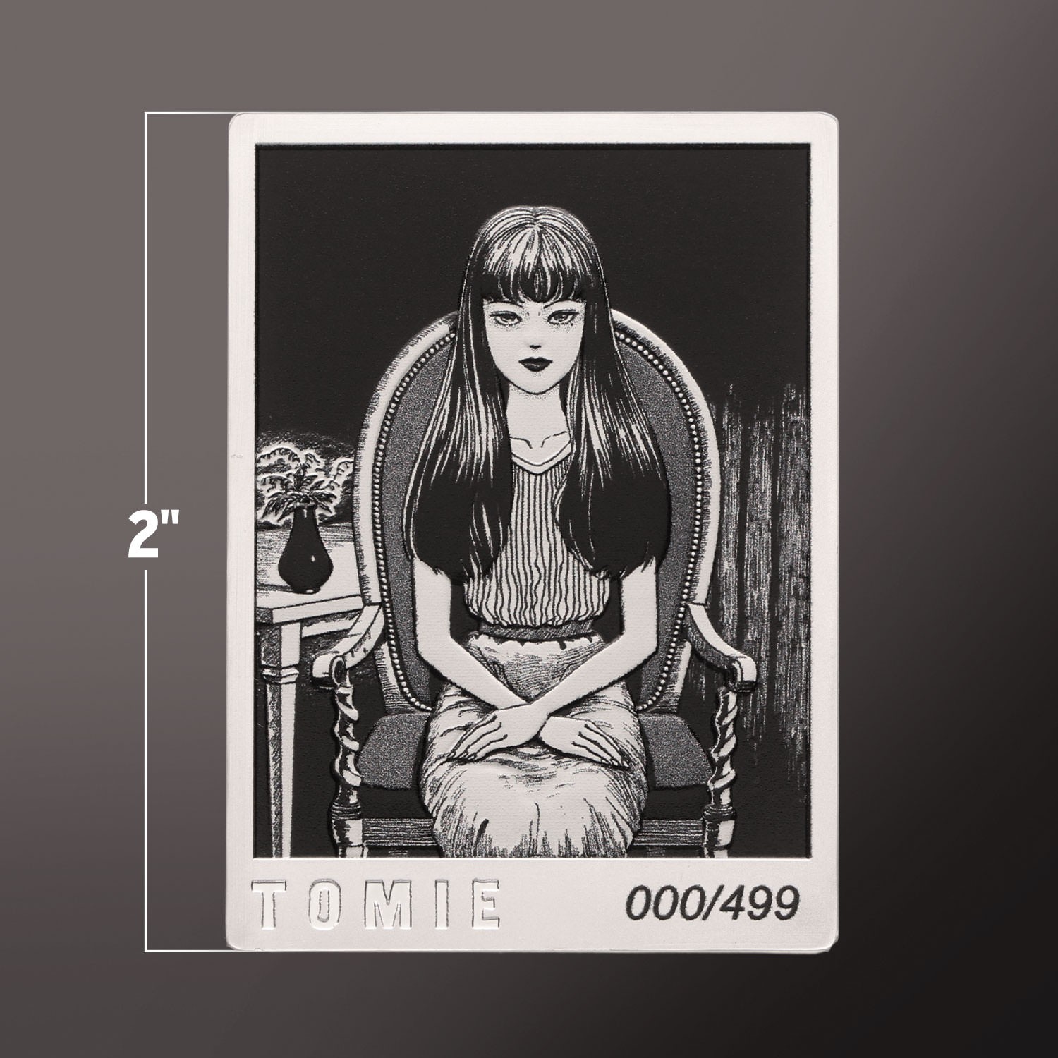 Junji Ito Tomie 1oz Silver Coin Silver Collectible  (Prototype Shown) View 2