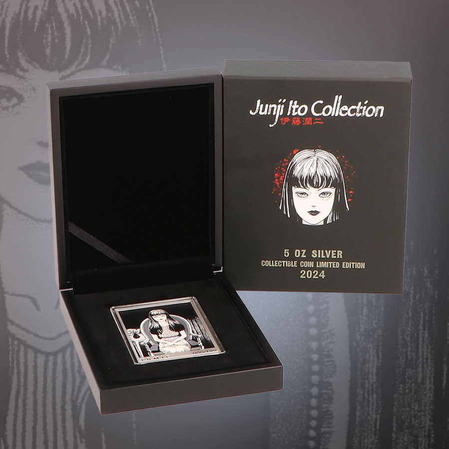 Junji Ito Tomie 5oz Silver Coin Silver Collectible  (Prototype Shown) View 1