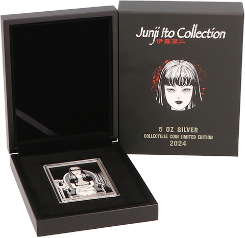 Junji Ito Tomie 5oz Silver Coin Silver Collectible  (Prototype Shown) View 8