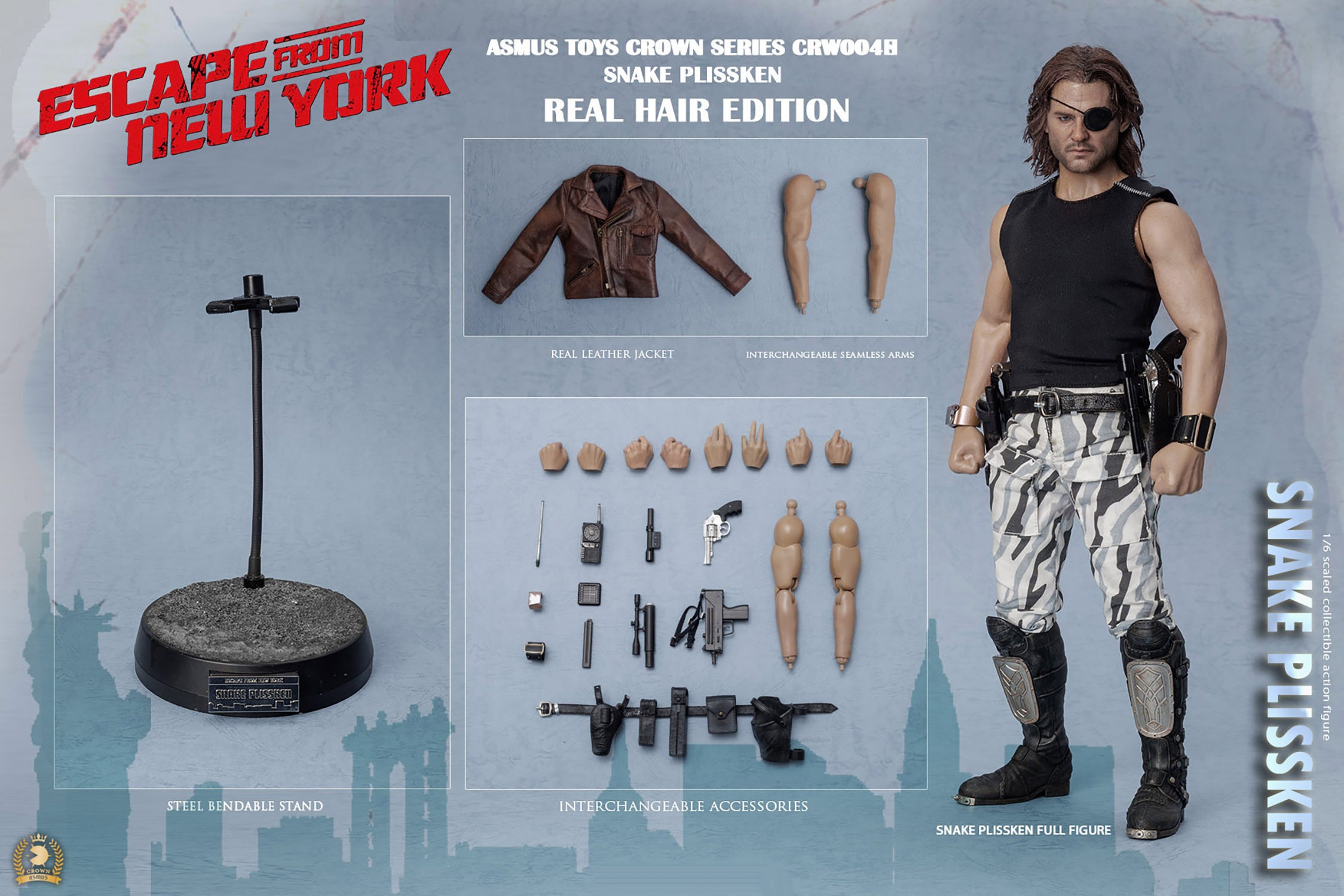 Escape from New York Snake Plissken (Real Hair Version) Sixth Scale Figure  Collector Edition (Prototype Shown) View 18