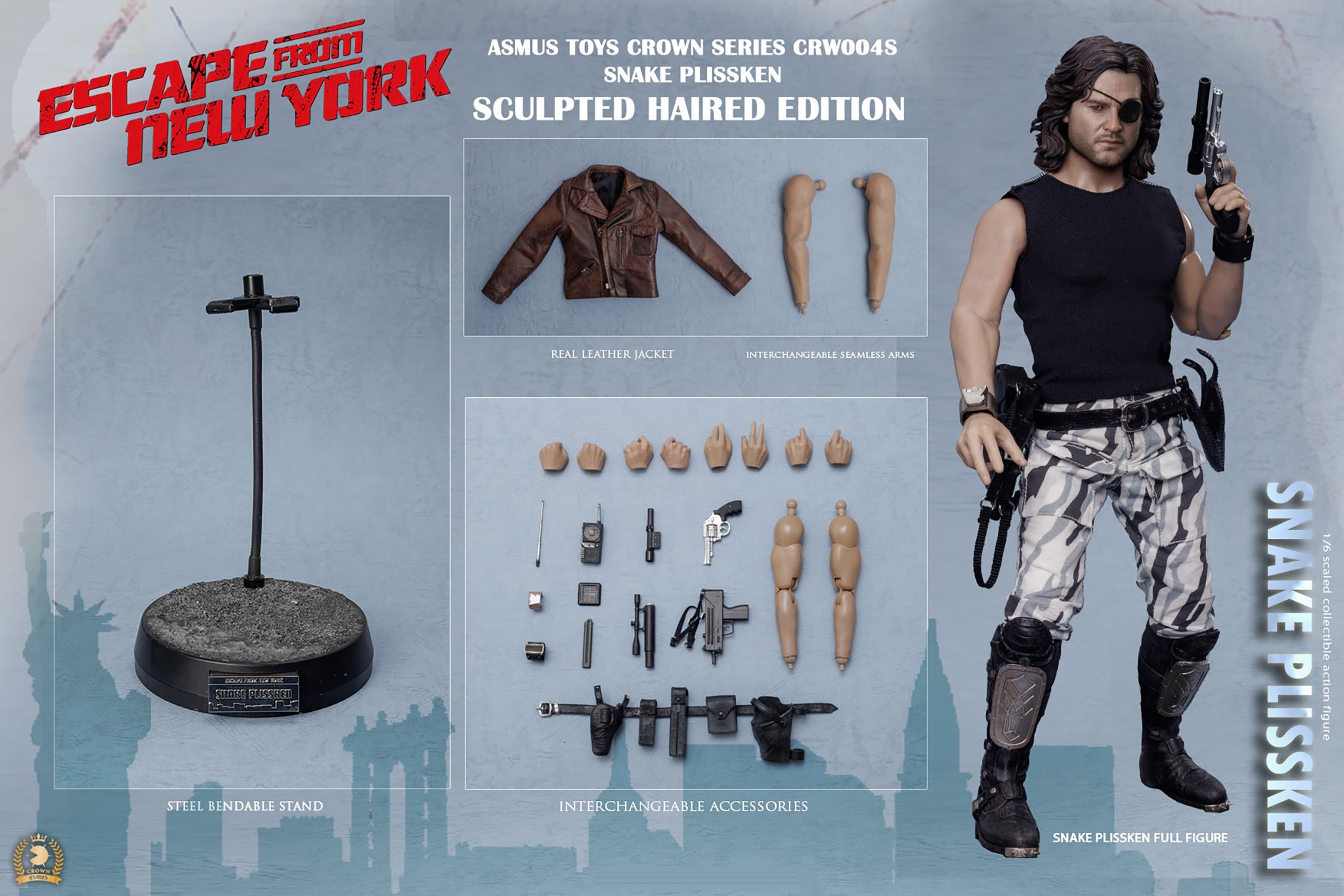 Escape from New York Snake Plissken (Sculpted Hair Version) Sixth Scale Figure  (Prototype Shown) View 10