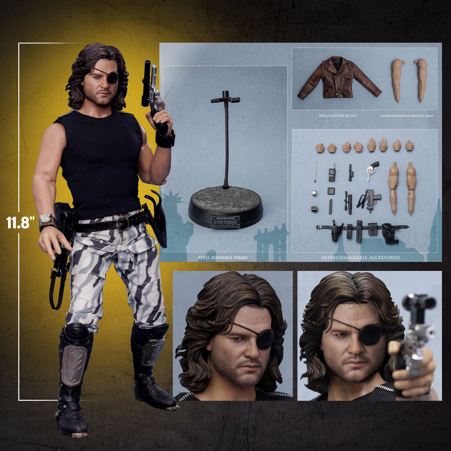 Snake Plissken (Real Hair Version) Sixth Scale Figure by Asmus