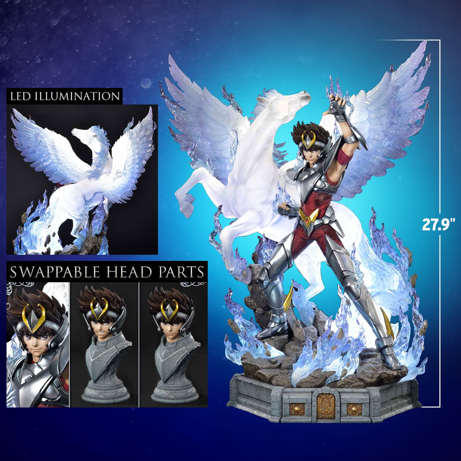 Saint Seiya Pegasus Seiya "Final Bronze Cloth" Quarter Scale Statue  (Prototype Shown) View 2