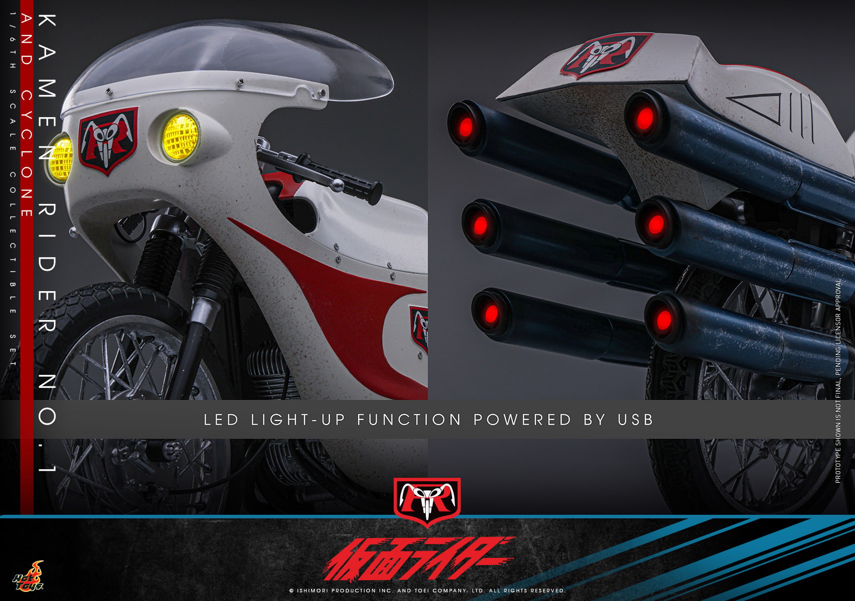 Kamen Rider Kamen Rider No. 1 and Cyclone Sixth Scale Figure Set  (Prototype Shown) View 17