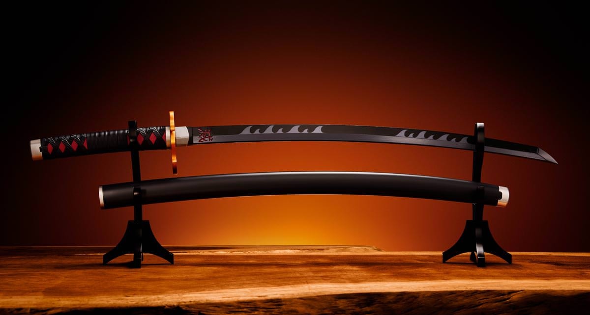 Demon Slayer Nichirin Sword (Tanjiro Kamado) Kyojuro Rengoku’s Sword (Guard Version) Prop Replica Prop Replica  (Prototype Shown) View 10