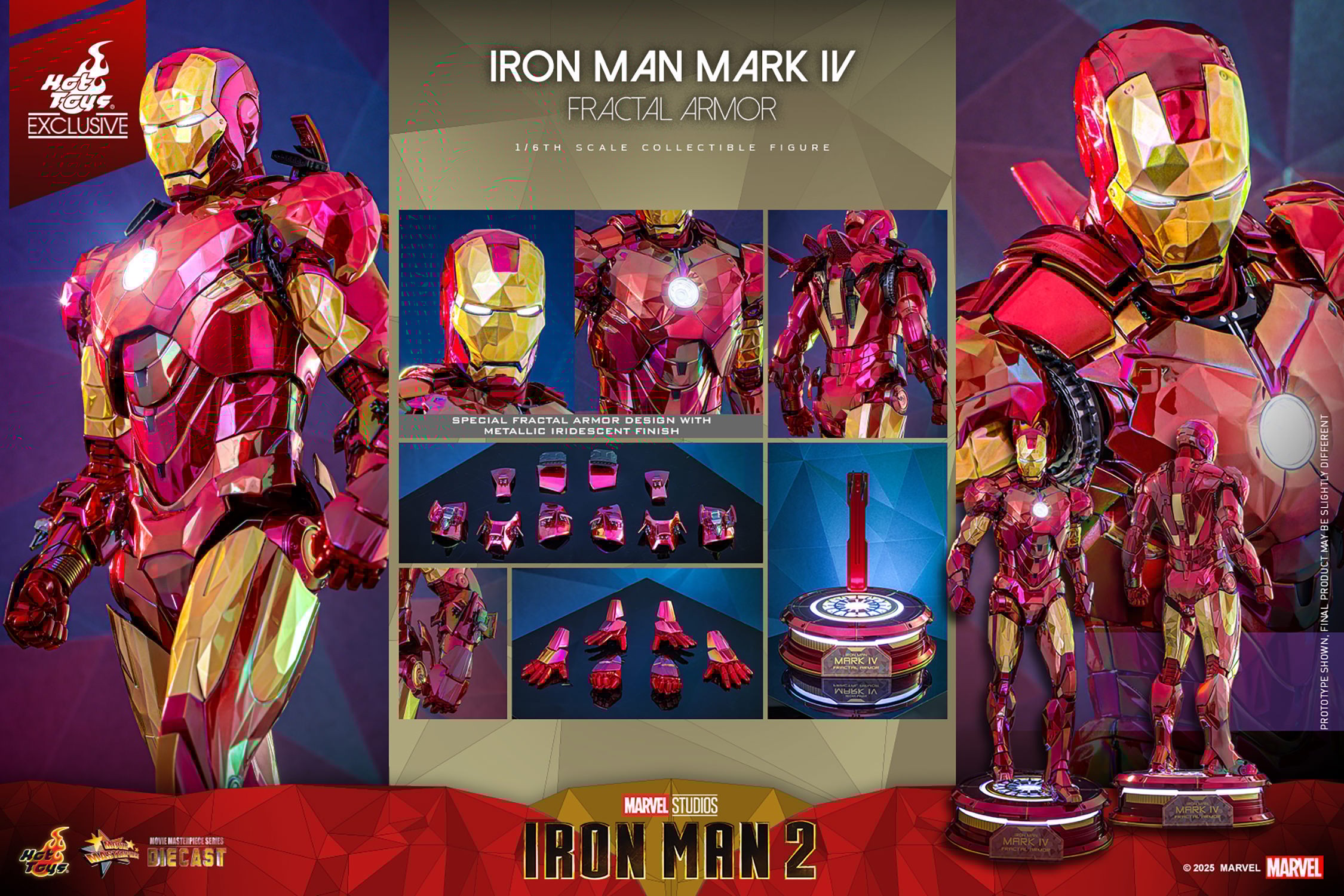 ホットトイズ　Iron Man Mark IV アイアンマン　フラクタルアーマー Iron Man Mark IV (Fractal Armor Version) Sixth Scale Figure