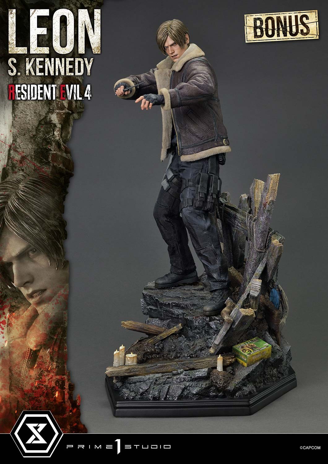 Resident Evil Leon S. Kennedy (Bonus Version) Quarter Scale Statue  (Prototype Shown) View 13