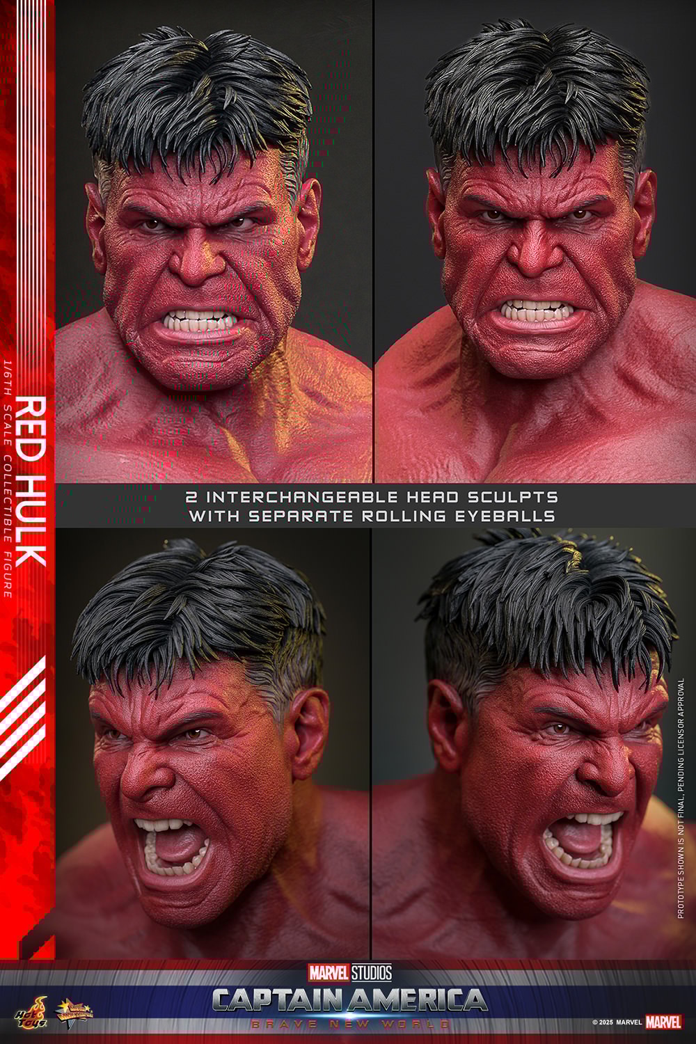 Marvel Red Hulk Sixth Scale Figure  (Prototype Shown) View 20