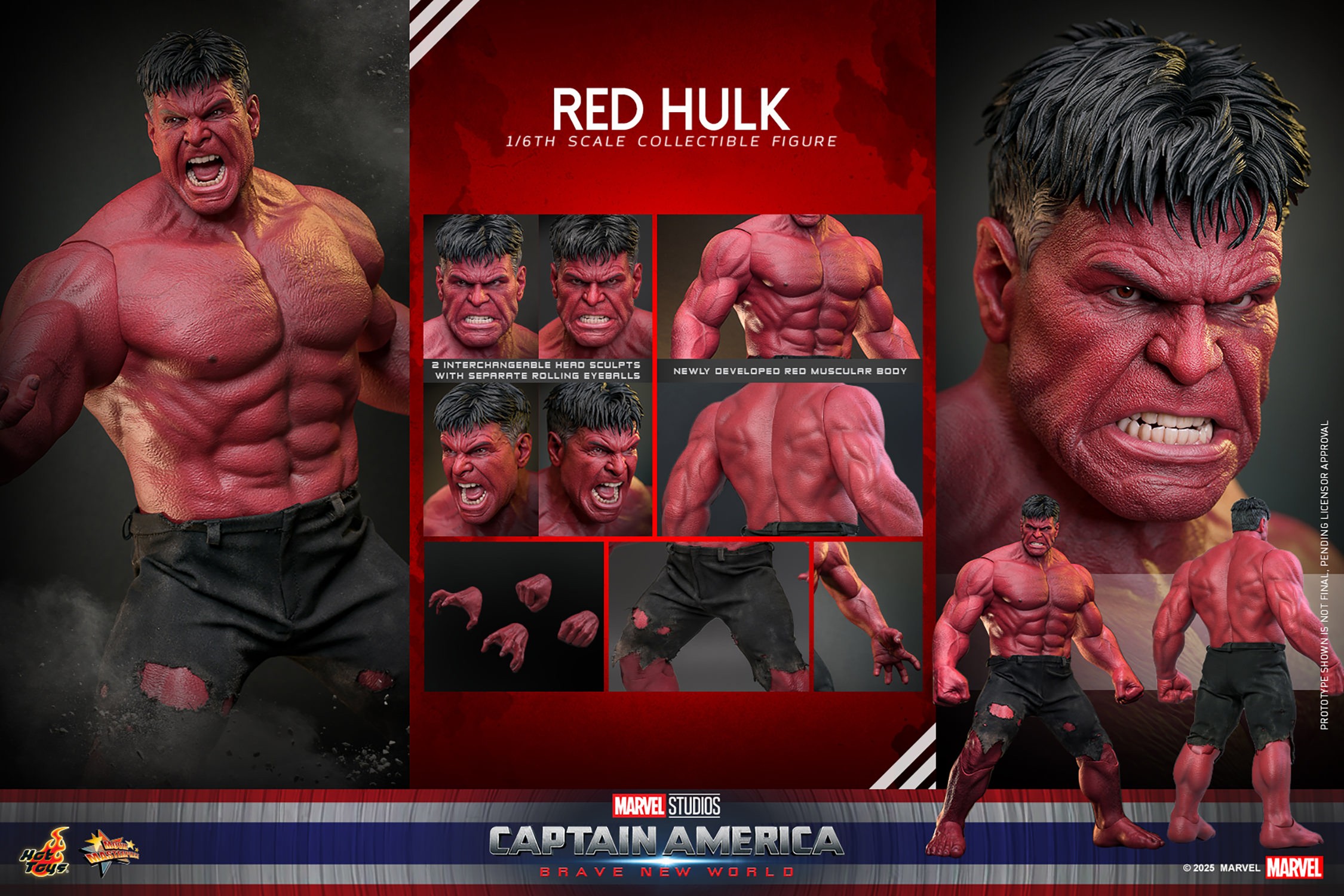 Marvel Red Hulk Sixth Scale Figure  (Prototype Shown) View 21