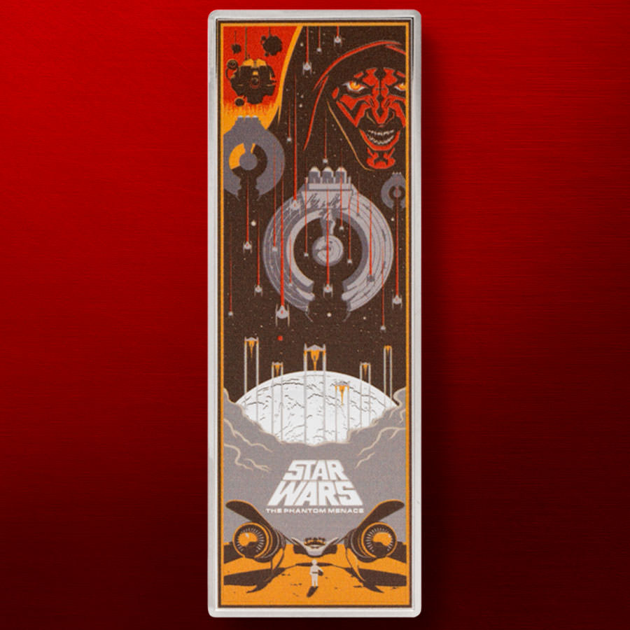純銀箔 STAR WARS 「THE PHANTOM MENACE」 Star Wars™ The Phantom Menace™ Poster Coin Silver Collectible by