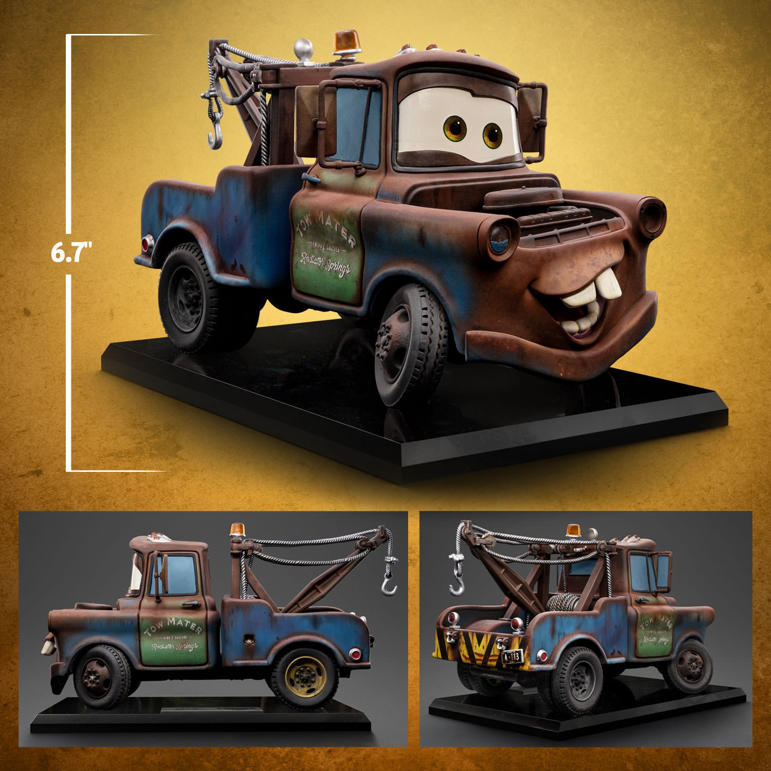 Disney Tow Mater 1:10 Scale Statue  (Prototype Shown) View 2