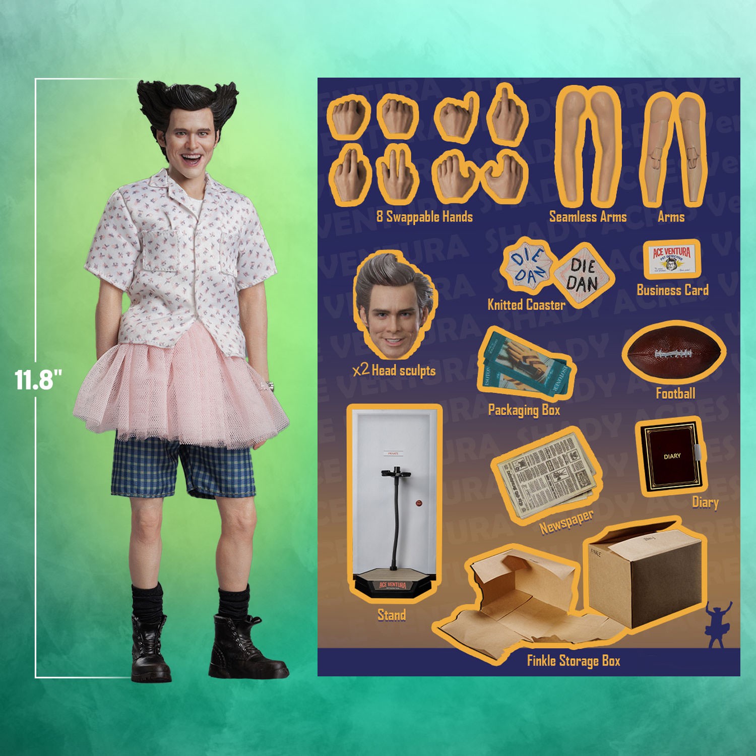 Ace Ventura: Pet Detective Ace Ventura (Shady Acres Version) Sixth Scale Figure  (Prototype Shown) View 2