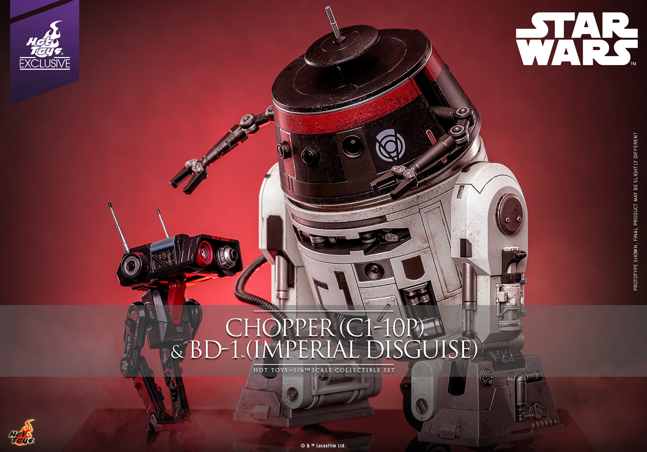 ホットトイズ スター・ウォーズ チョッパー＆BD-1（帝国軍変装） TMS152 ホットトイズTMS152 『スター・ウォーズ』 1/6スケール
