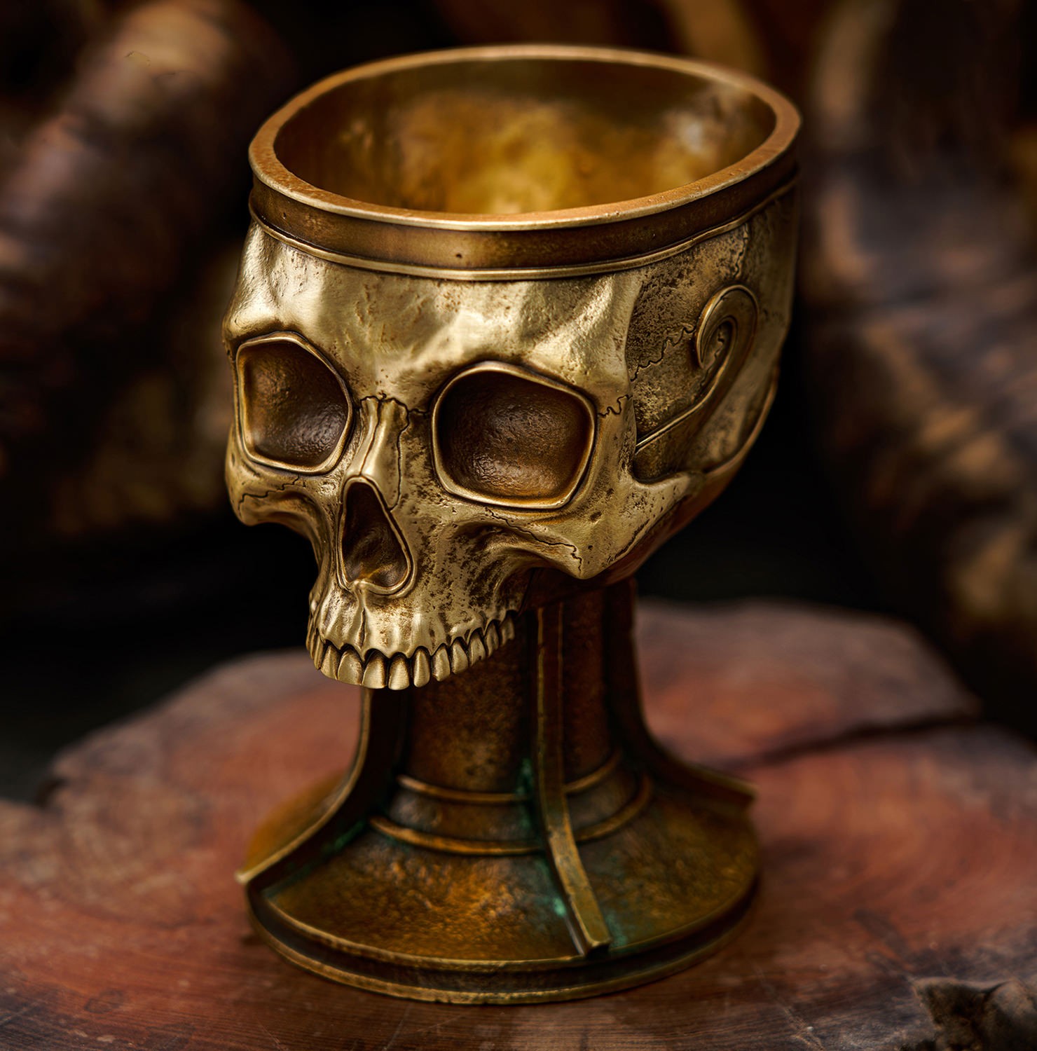 Manas SUM Skull Cup (Bronze Version) Collectible Drinkware  (Prototype Shown) View 1