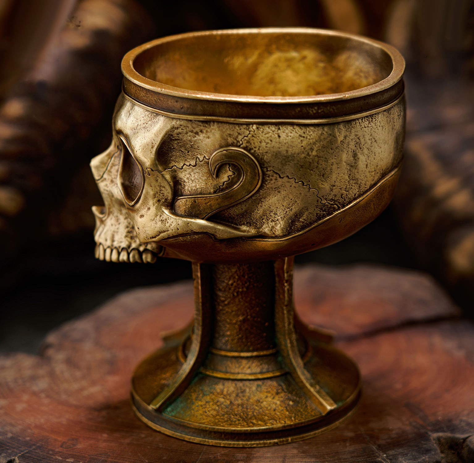 Manas SUM Skull Cup (Bronze Version) Collectible Drinkware  (Prototype Shown) View 3