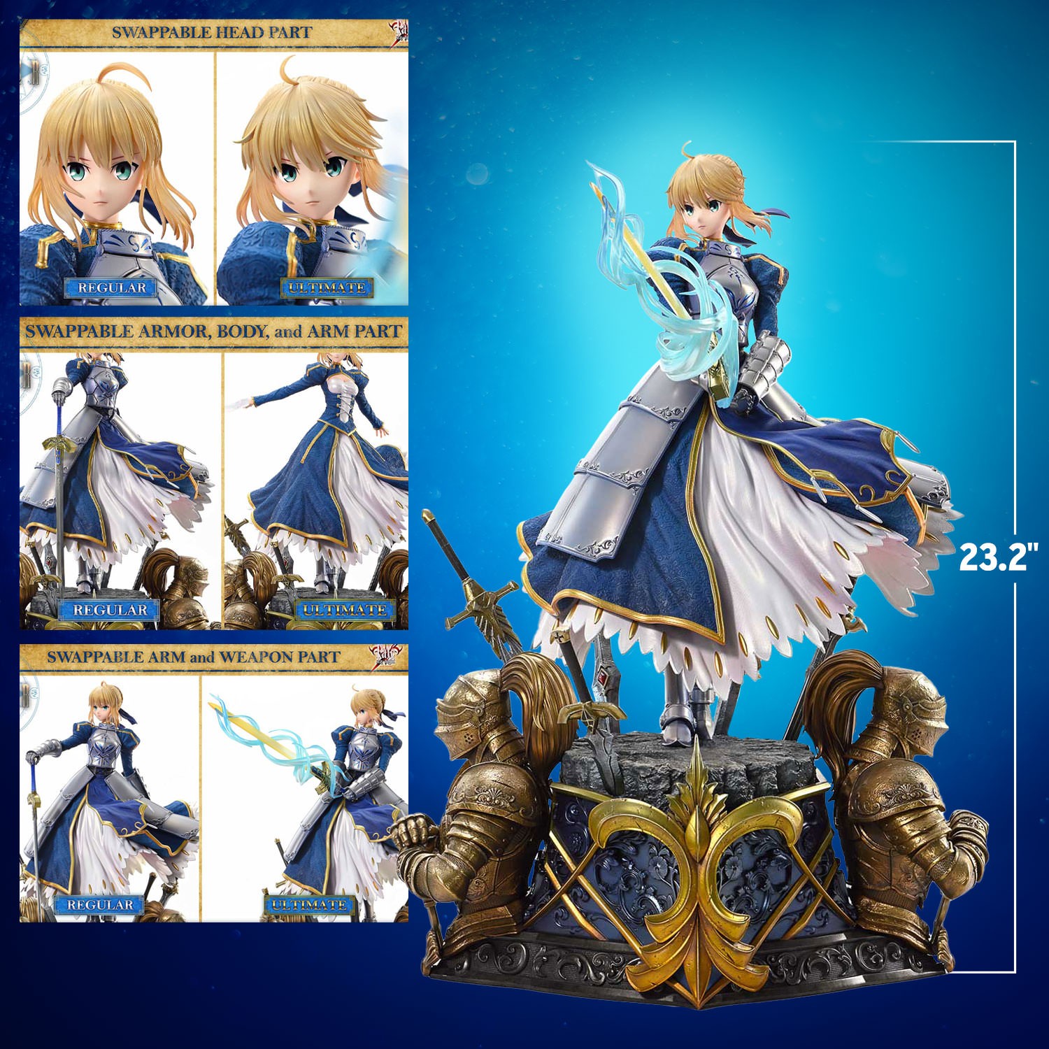 Fate Saber (Ultimate Version) Quarter Scale Statue  (Prototype Shown) View 2
