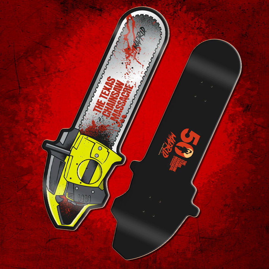 Texas Chainsaw Massacre Chainsaw Skateboard Deck  (Prototype Shown) View 1