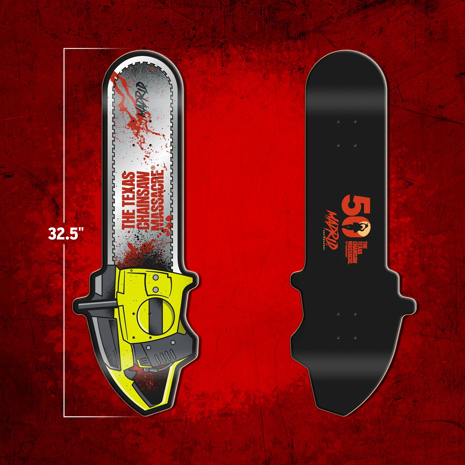 Texas Chainsaw Massacre Chainsaw Skateboard Deck  (Prototype Shown) View 2
