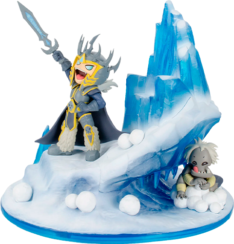 Warcraft Lil' Champions Snow Fight Arthas Statues  (Prototype Shown) View 11