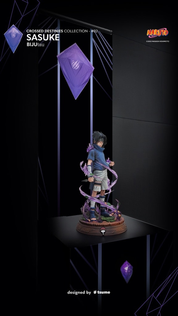 Naruto Sasuke BIJUtsu Statues  (Prototype Shown) View 13