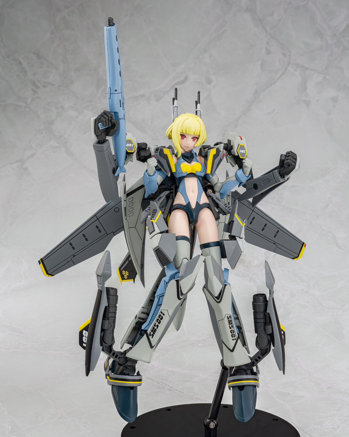 Macross V.F.G. VF-25S Super Messiah Model Kit  (Prototype Shown) View 15