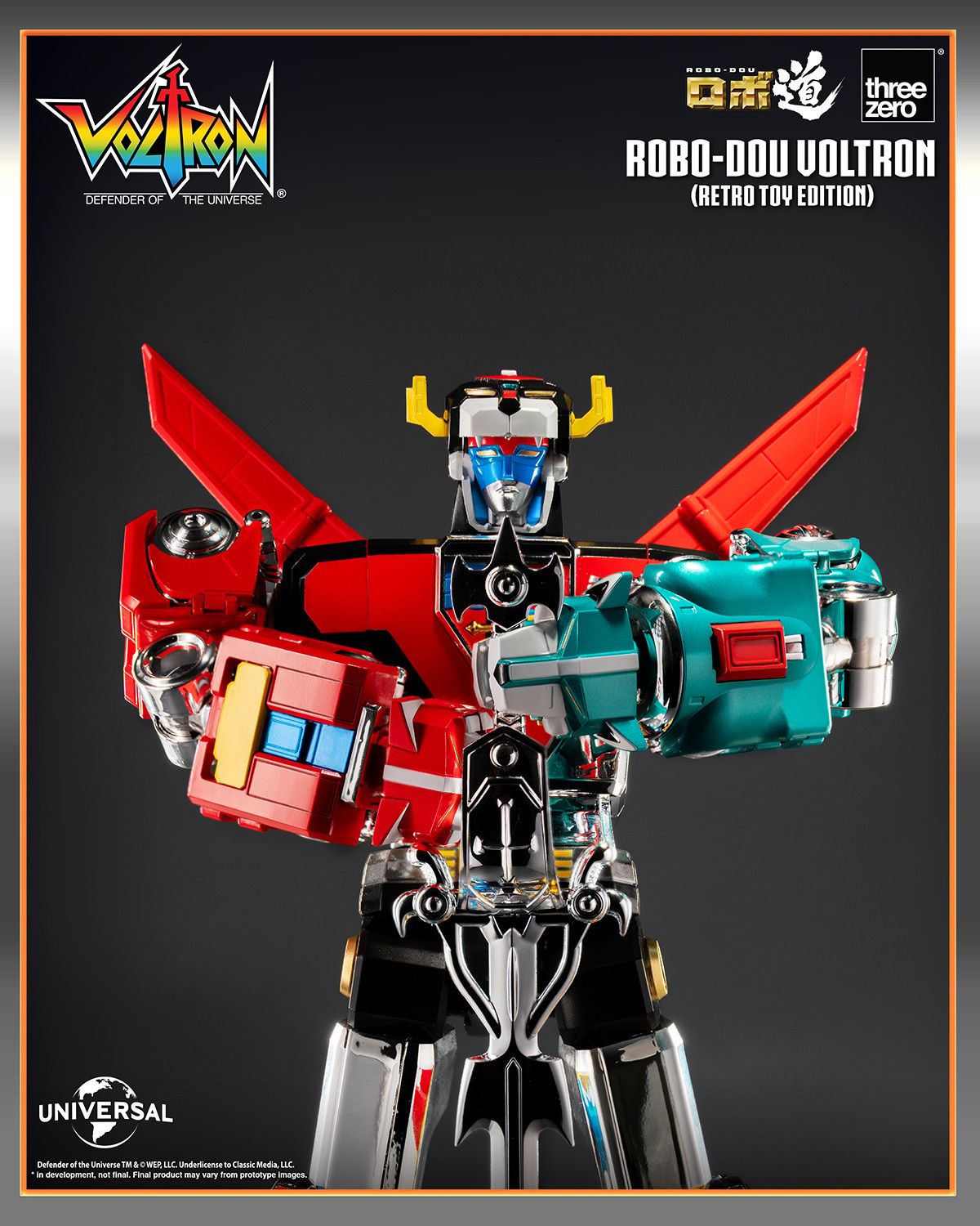 Voltron: Defender of the Universe ROBO-DOU Voltron (Retro Toy Edition) Action Figure  (Prototype Shown) View 7