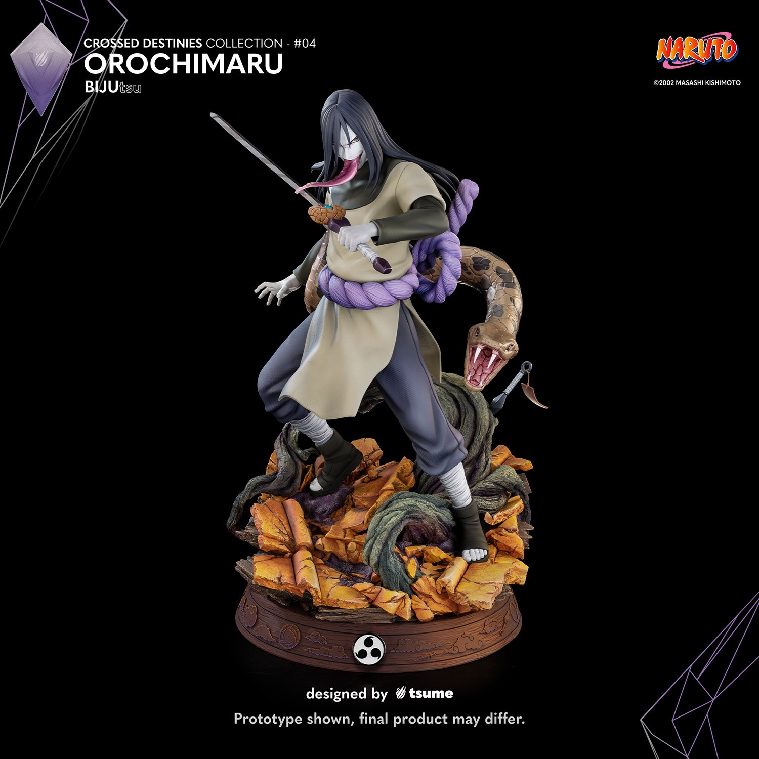 Naruto Orochimaru BIJUtsu Statues  (Prototype Shown) View 1
