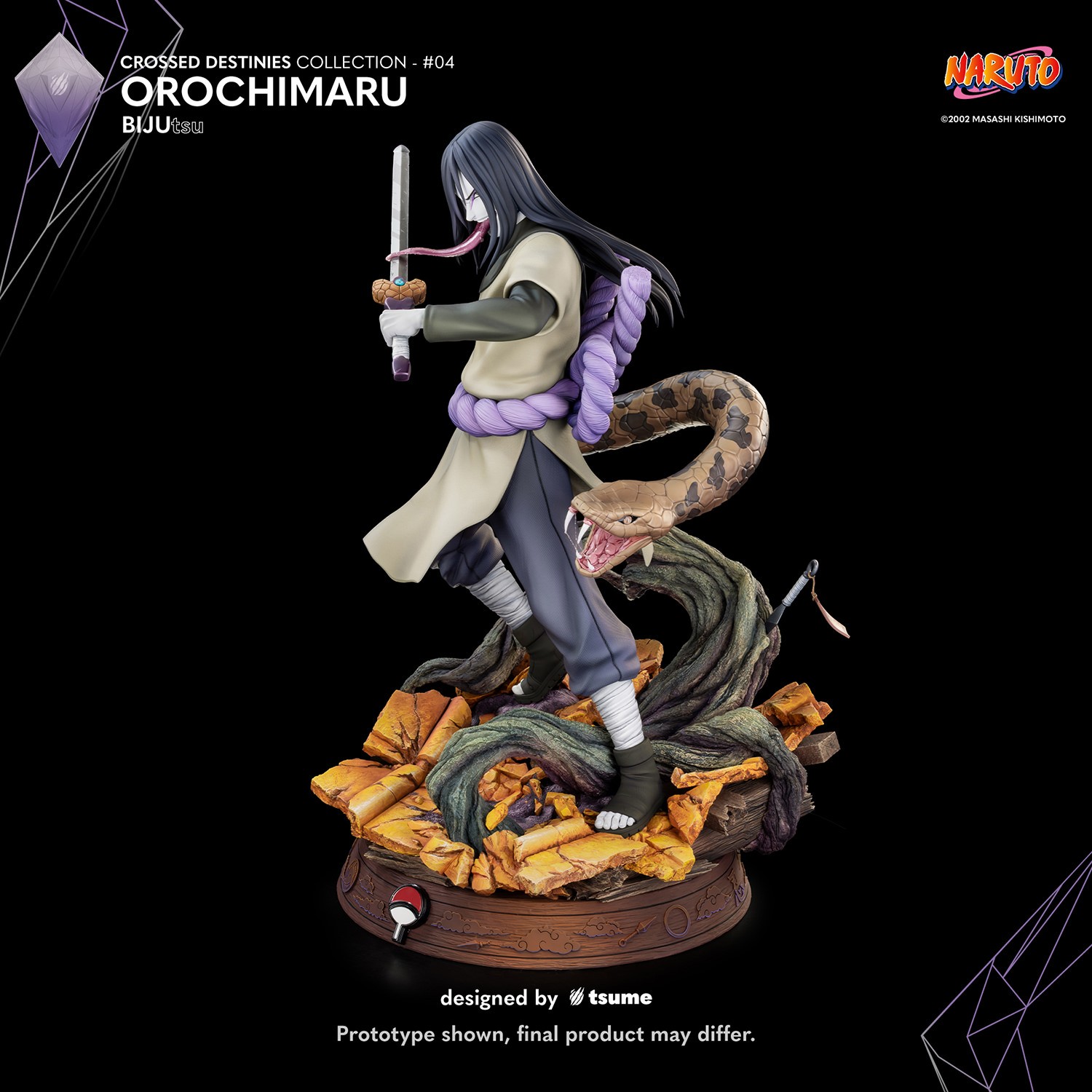 Naruto Orochimaru BIJUtsu Statues  (Prototype Shown) View 7
