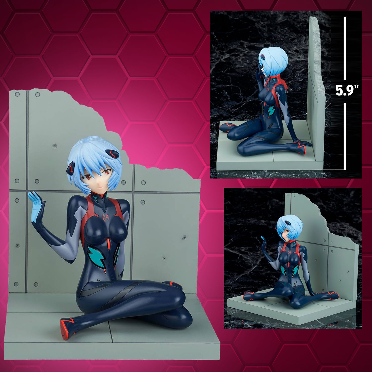 Evangelion Rei Ayanami Plugsuit (Movie Version) Collectible Figure  (Prototype Shown) View 2