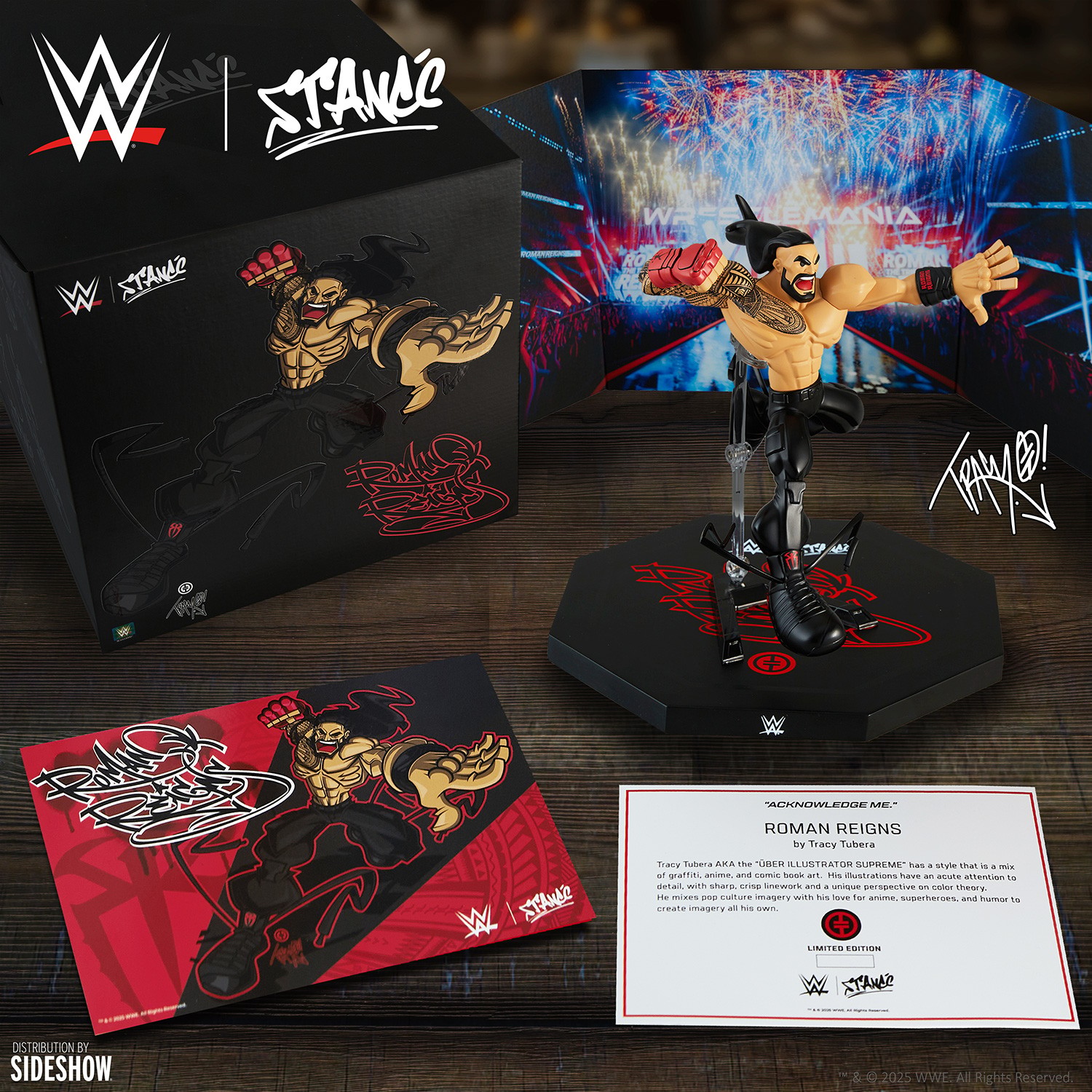 WWE Roman Reigns Designer Collectible Statue  (Prototype Shown) View 1
