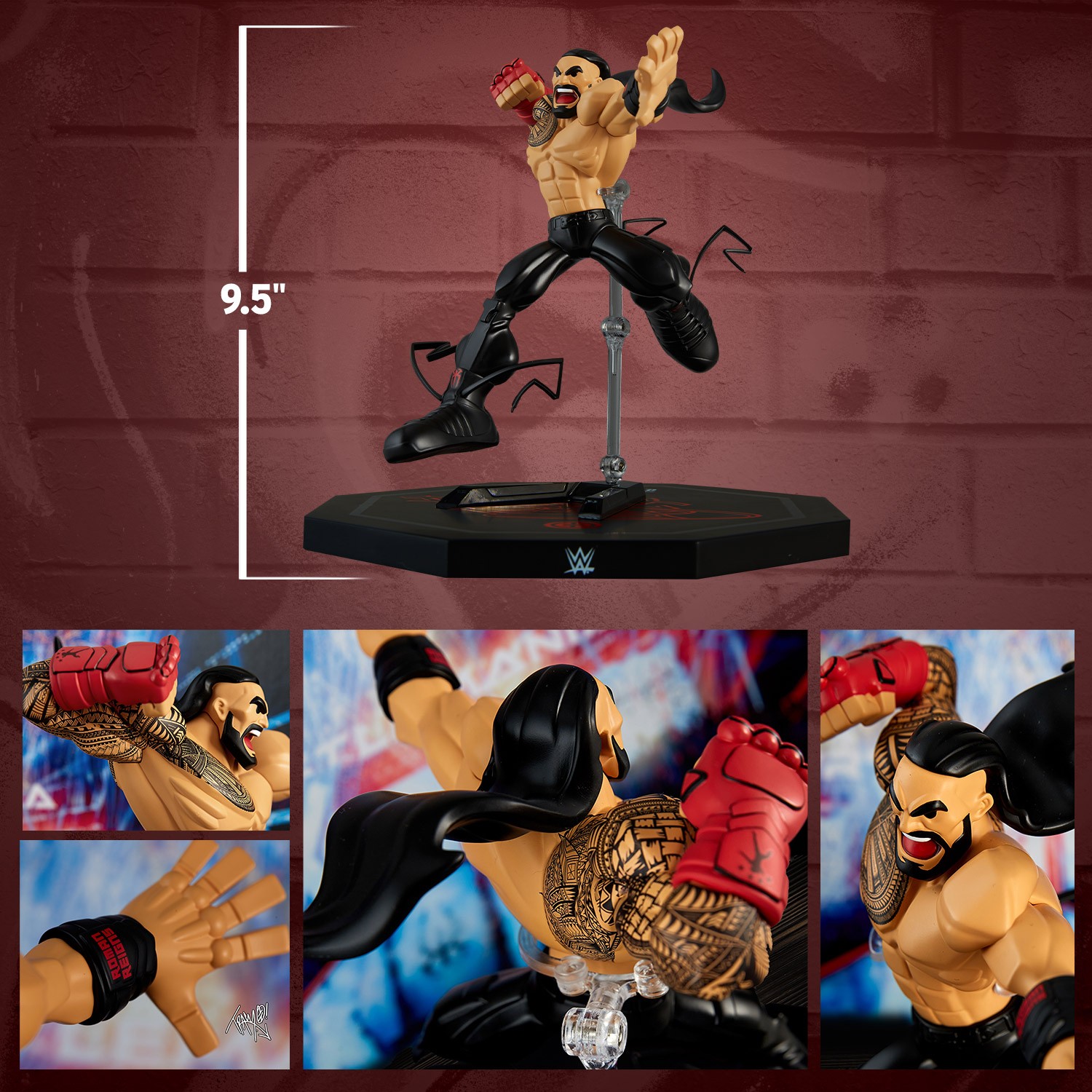 WWE Roman Reigns Designer Collectible Statue  (Prototype Shown) View 2