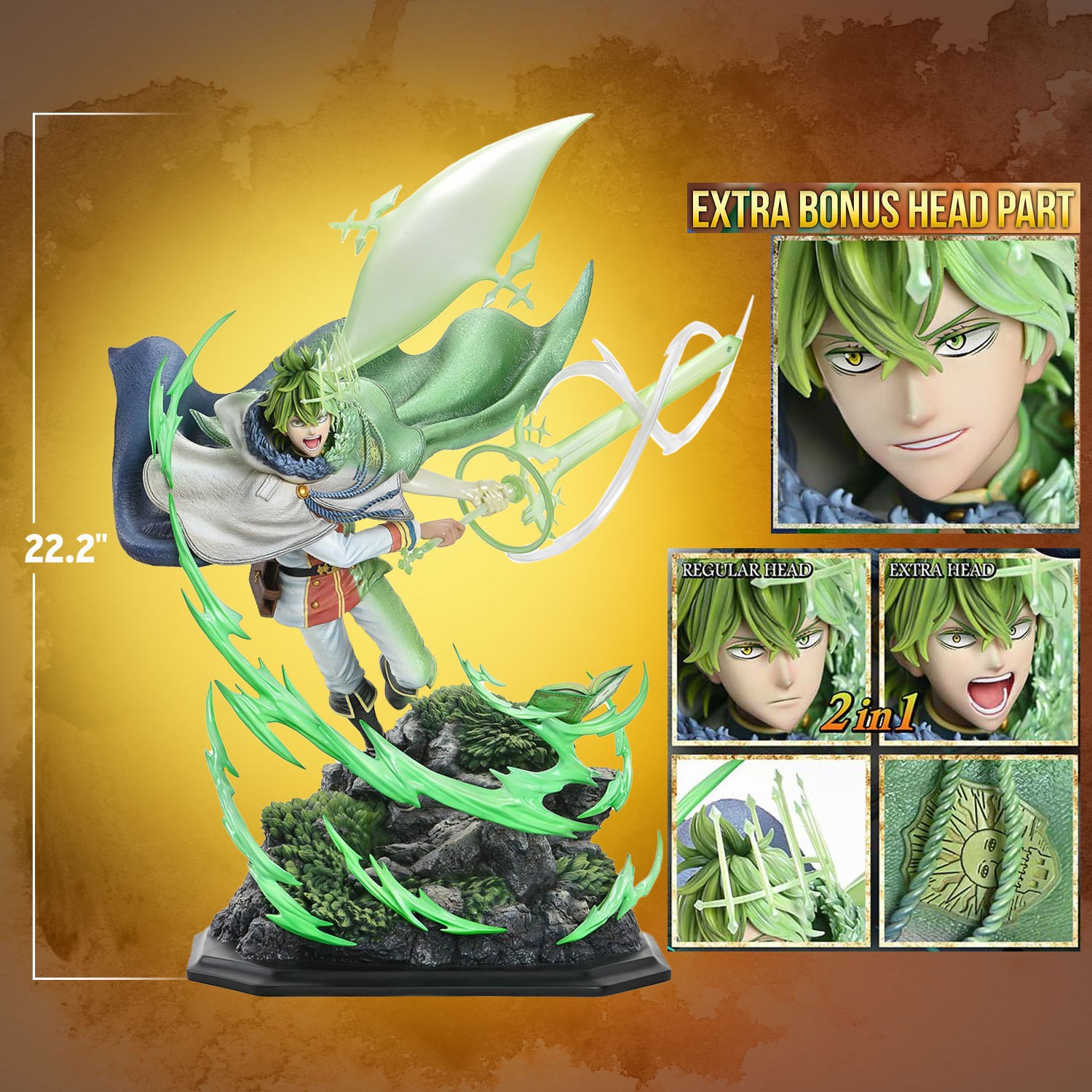 Black Clover Yuno (Exclusive Bonus Version) Statues  (Prototype Shown) View 2
