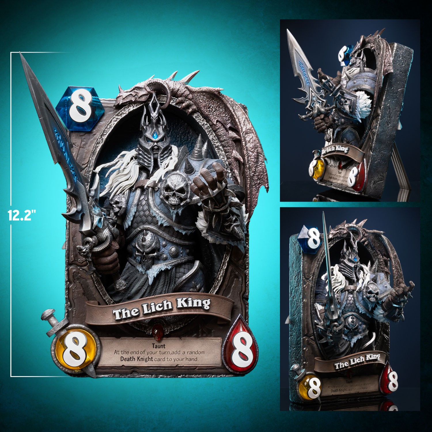 Warcraft The Lich King 3D Art Frame Statues  (Prototype Shown) View 2